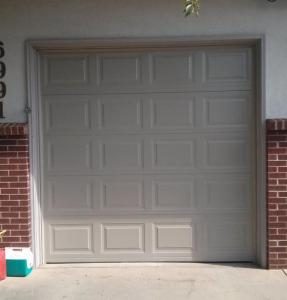 Small Gray insulated Steel, traditional style garage door