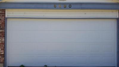 white Non-Insulated Steel garage door replacement